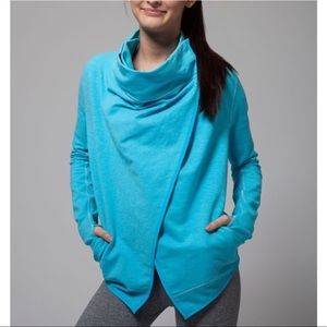 Ivivva Lululemon Girls Stretch N' Recovery Wrap Jacket Cardigan Size 14